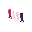 Baby Vision - 4Pk Baby Girl Organic Tights, Cream/Pink, 0/9M Image 1
