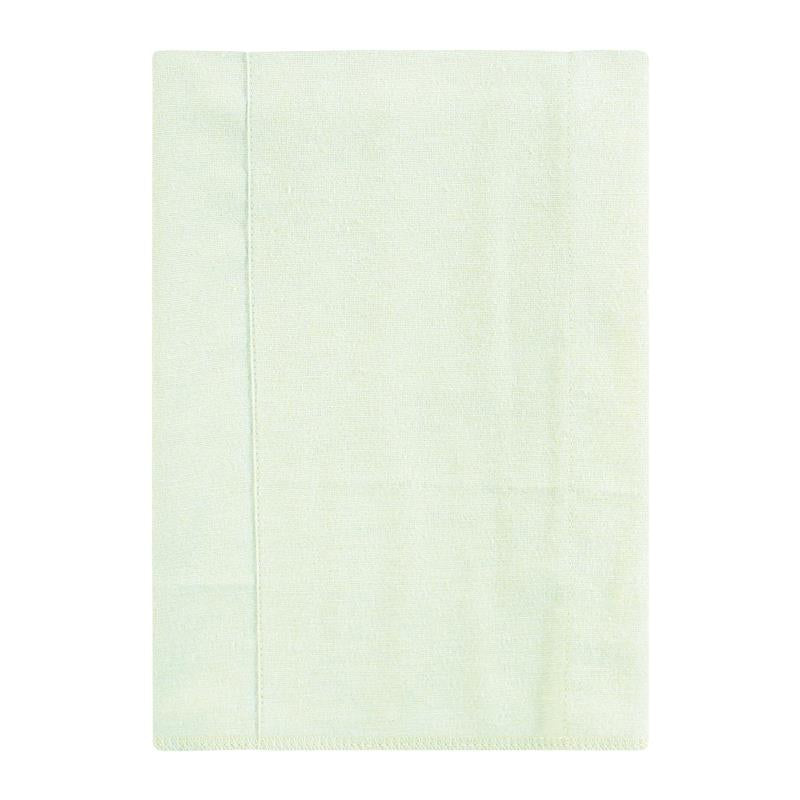Flannel burp cloth in a soft light green color, part of the Baby Vision 4Pk Leafy Elephant set.