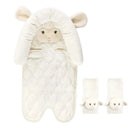 Baby Vision Hudson Baby car seat insert and strap covers in lamb design, featuring soft, quilted fabric and cute ear details.