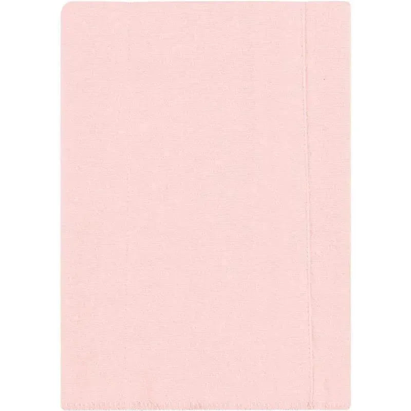 Unisex pink cotton flannel burp cloth, part of the Baby Vision Hudson Baby 4-pack, featuring a soft, textured design.