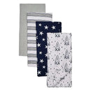 Baby Vision - Hudson Baby Unisex Baby Cotton Flannel Burp Cloths, Rocket Ship Image 1