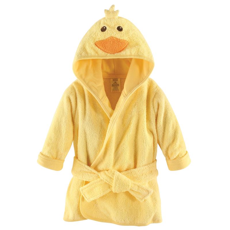 Baby Vision - Luvable Friends Unisex Baby Cotton Animal Face Bathrobe, Duck, One Size Image 2