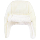 Baby Vision Trapper Hat in cream color featuring soft fleece material and plush lining for warmth.