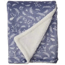 Mink blanket with Sherpa backing in forest print, featuring a soft design and cozy texture, ideal for babies.