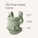 Babybjorn Baby Carrier Hold Mesh in cream, featuring integrated shade, adjustable seat width, and built-in pocket.