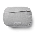 Light gray BabyBjörn Pocket Pouch for Baby Carrier, featuring a zippered closure and branded label.