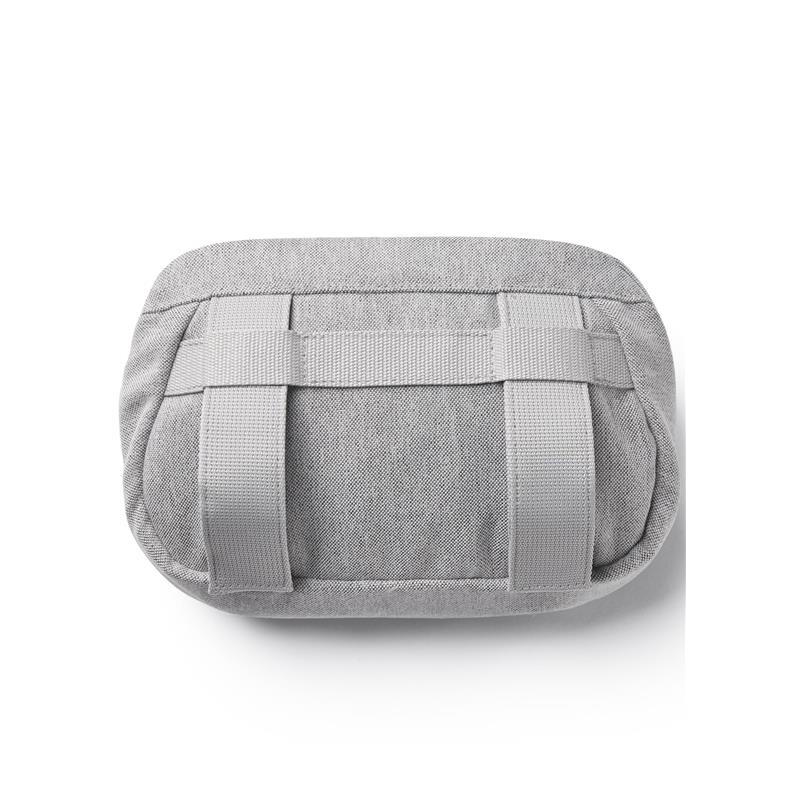 Woven melange light gray BabyBjörn pocket pouch for baby carrier with adjustable straps.