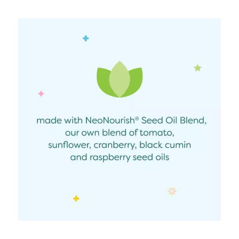 Made with NeoNourish® Seed Oil Blend, includes oils from tomato, sunflower, cranberry, black cumin, and raspberry.
