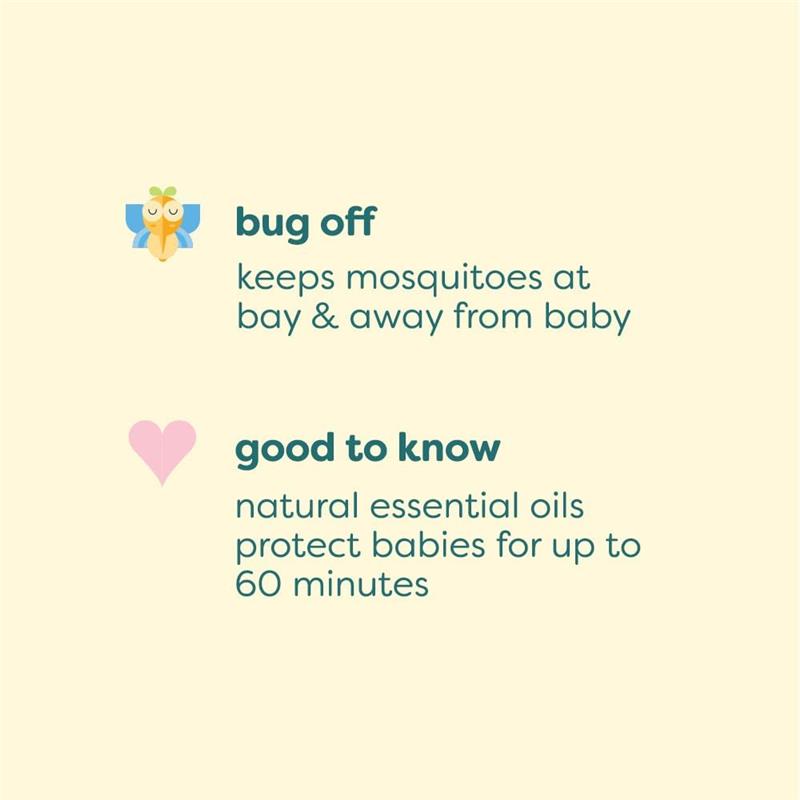 Babyganics mosquito repellent lotion features natural essential oils, keeping mosquitoes away from babies for up to 60 minutes.