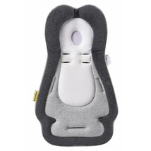 Cozymorpho newborn and infant head and body support pillow in smokey gray, featuring a soft design with an oval headrest.