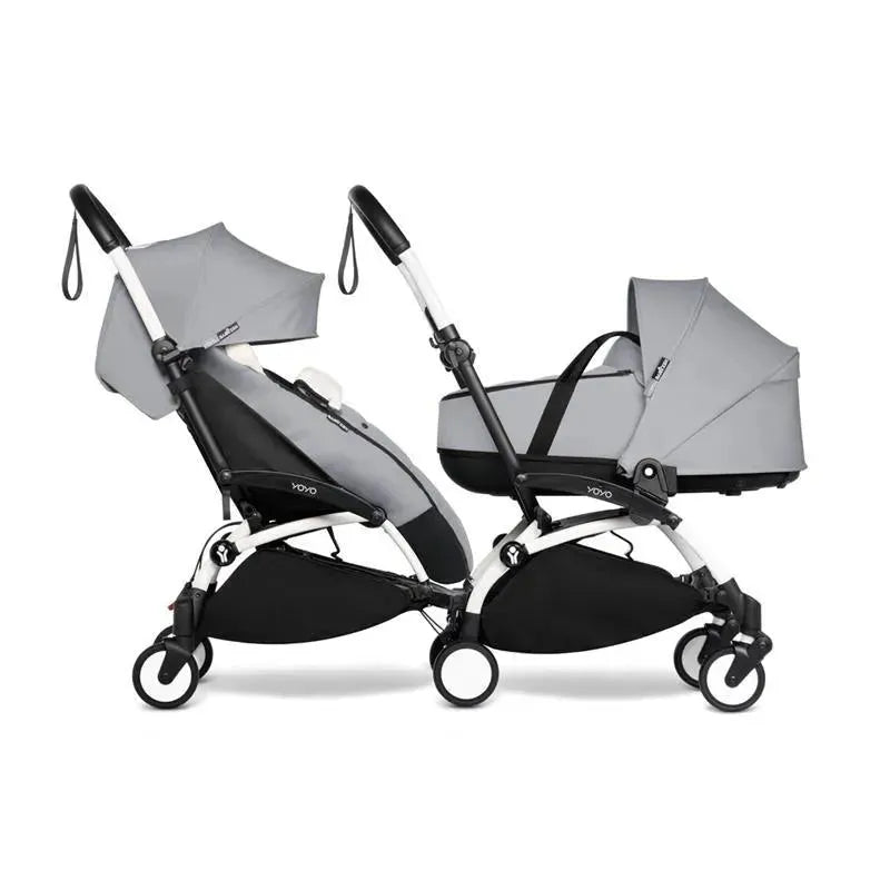 Babyzen Yoyo Footmuff in Stone, designed for strollers, showcasing its soft material and stylish gray color.