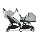 Babyzen Yoyo Footmuff in Stone, designed for strollers, showcasing its soft material and stylish gray color.