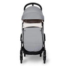 Babyzen Yoyo Footmuff in Stone color, featuring a soft interior lining, designed for stroller comfort and warmth.