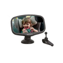 Bbluv Ezimoov Front Rear View Mirror displaying a smiling toddler in a car seat; designed for rear visibility.