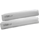 Inflatable bed bumpers by bblüv in a soft white color, designed for child safety during sleep.