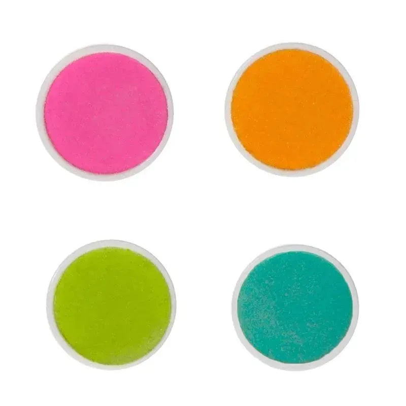 Replacement filing discs in pink, orange, green, and blue colors, designed for Bbluv Trimö stage 3, for ages 6-12 months.