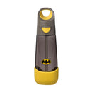 BBoox Batman Tritan drink bottle, 600ml, features a black and yellow design with a Batman logo and a straw.