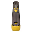 BBoox Batman Tritan water bottle with a 600ml capacity, featuring a gray body, yellow base, and Batman logo.