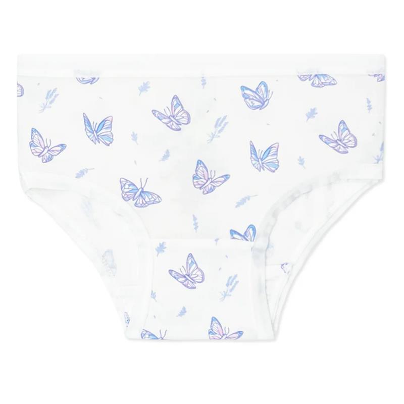 Bamboo underwear for girls featuring a butterfly print in pastel colors, suitable for sizes 2/3T.