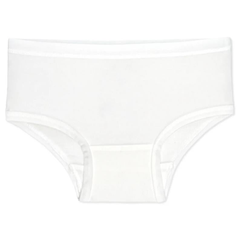 White girl’s bamboo underwear from the Bellabu Bear 7-Pack, designed for sizes 2/3T. Durable and soft fabric.