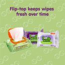 Boogie Wipes pack featuring saline nose wipes in grape scent, with a flip-top lid and three product variations visible.