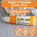 Boogie Maximum Strength Diaper Rash Paste in a tube with soft tip applicator, text highlights its benefits and ingredients: fragrance-free, no parabens or dyes.