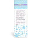 Lavender-scented Boogie Wipes bath bombs package, featuring caution and safety warnings, with blue and white bubble design.