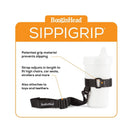 SippiGrip by BooginHead features a white cup and an adjustable strap to prevent slips, compatible with high chairs and strollers.