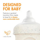 Nipple for Boon 3Pk Nursh Curve Bottle, designed for baby with gradual transition for comfortable latch; BPA-free.