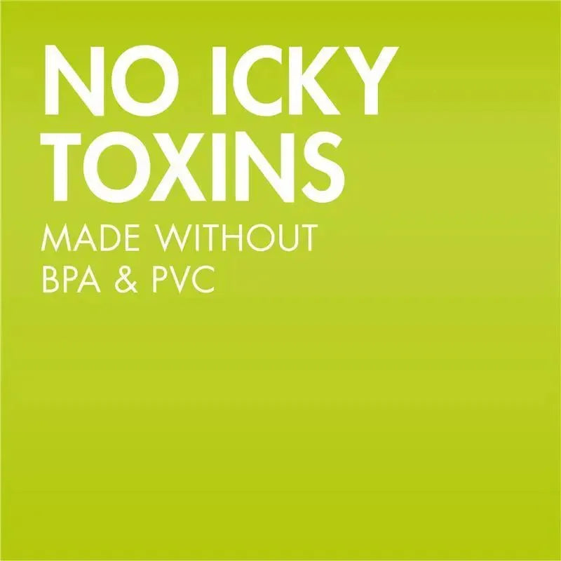 No icky toxins; made without BPA & PVC.
