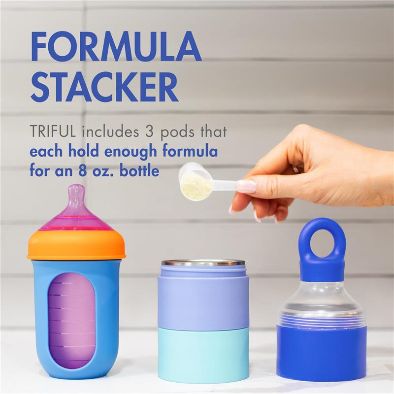 Boon Triful Baby Formula Dispenser On The Go, Blue Image 3
