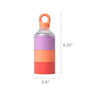 Boon Triful Baby Formula Dispenser in pink, featuring three stackable sections for easy on-the-go feeding.