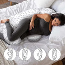 Boppy - Full Body Side Sleeper Pillow, Mirage White and Gray Image 3