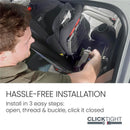 Britax One4Life All in One Convertible Car Seat in Raven Black being installed in a vehicle, highlighting the easy installation process.
