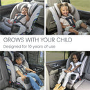 Britax One4Life Slim All-in-One Car Seat in Sea Foam, featuring toddlers and children seated securely, highlighting its adjustable design for 10 years of use.