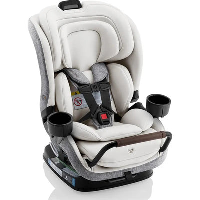 Romer Veni Convertible Car Seat in Pearl color, featuring safety harness, side protection, and cup holders.