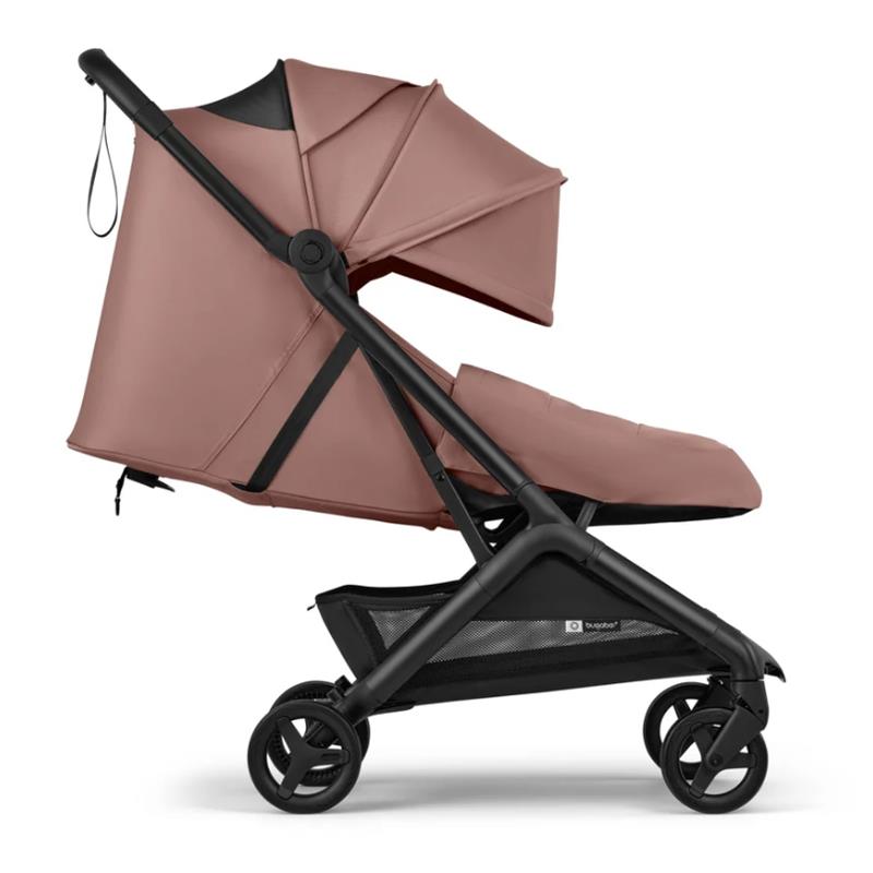 Bugaboo Butterfly 2 Plus Complete Stroller in Dusty Pink, featuring a collapsible design and adjustable canopy.