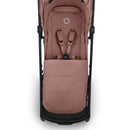 Bugaboo Butterfly 2 Plus Complete Stroller in Dusty Pink, featuring a padded seat, safety harness, and compact design.