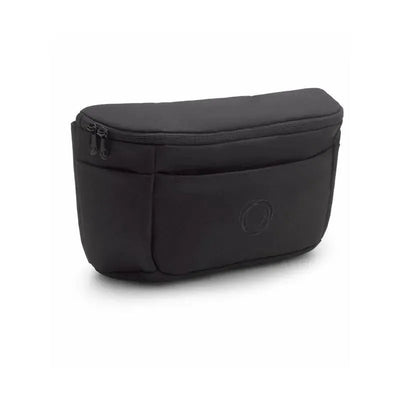 Black Bugaboo Organizer with zip closure and front pocket, designed for convenient storage and organization.