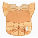 Disney Princess Ruffle Apron Bib featuring Belle, designed with ruffled sleeves and a Belle dress print.