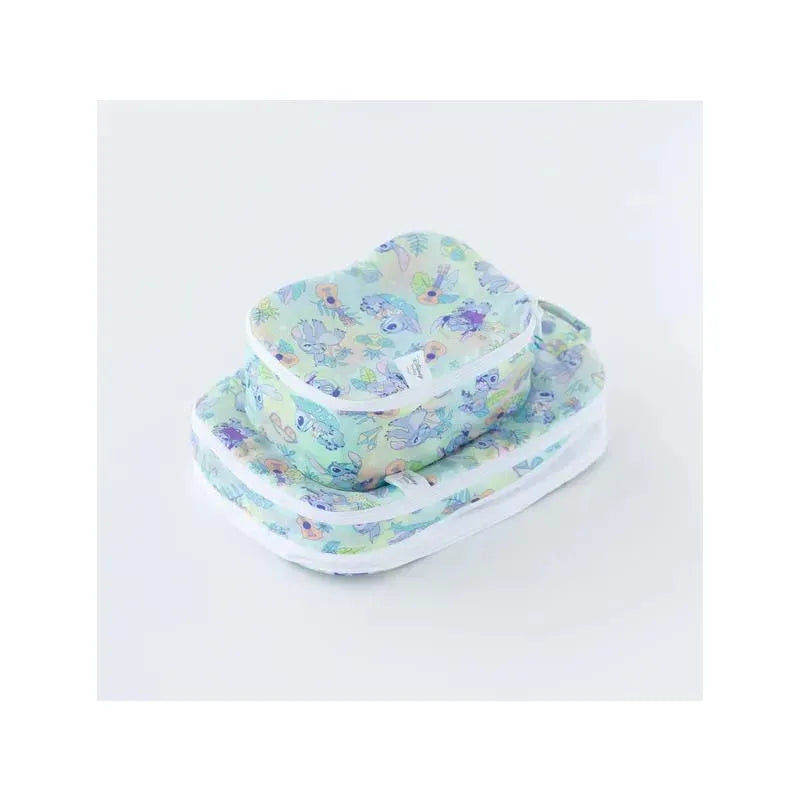 Bumkins Packing Cube 2-pack in Aloha design features pastel colors and whimsical ocean-themed prints.