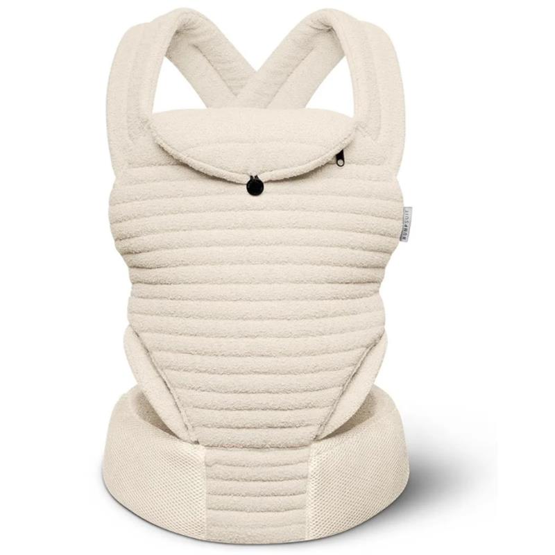 Bumpsuit The Armadillo Baby Carrier in Cloud color, featuring a textured, soft fabric design with adjustable straps.
