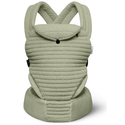Bumpsuit The Armadillo Baby Carrier in Matcha color, featuring a textured design and adjustable straps for comfort.
