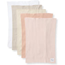 Burts Bees - Set Of 5 Solid Burp Cloths, Pink Sand Image 1