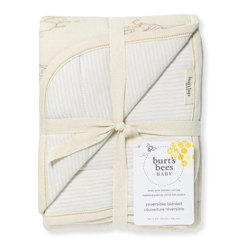 Burts Bees - Swaying Branches Reversible Blanket, Oat Image 3