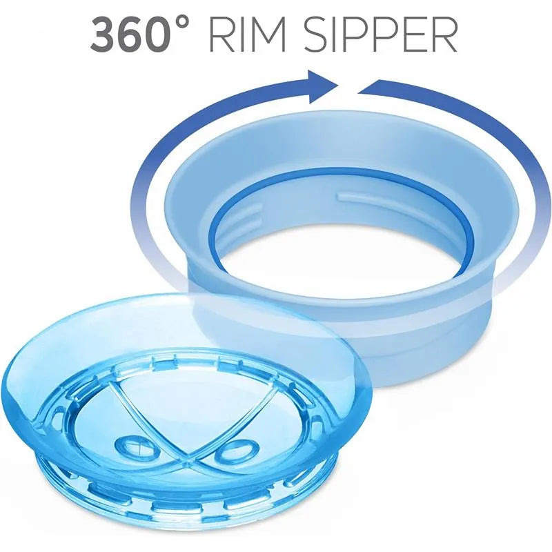 Chicco - 360° Spoutless Rim Trainer Sippy Cup 9M+ | Blue Image 2