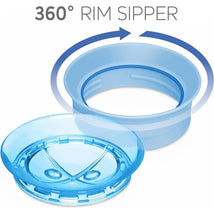 Chicco - 360° Spoutless Rim Trainer Sippy Cup 9M+ | Blue Image 2
