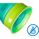 Chicco 360° Spoutless Rim Trainer Sippy Cup in green, designed for children 9 months and older, featuring a spill-proof design.