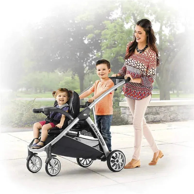 Chicco BravoFor2 Standing/Sitting Double Stroller, Iron Image 3
