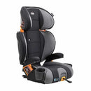Chicco KidFit Adapt Plus 2-in-1 Belt Positioning Booster Car Seat in Ember, featuring a sleek black and grey design with side wings and cup holder.